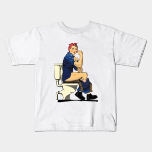 We Can do it! on the Toilet Kids T-Shirt